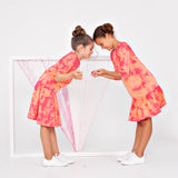 X-stitch Tie Dye Dress - bubble pink