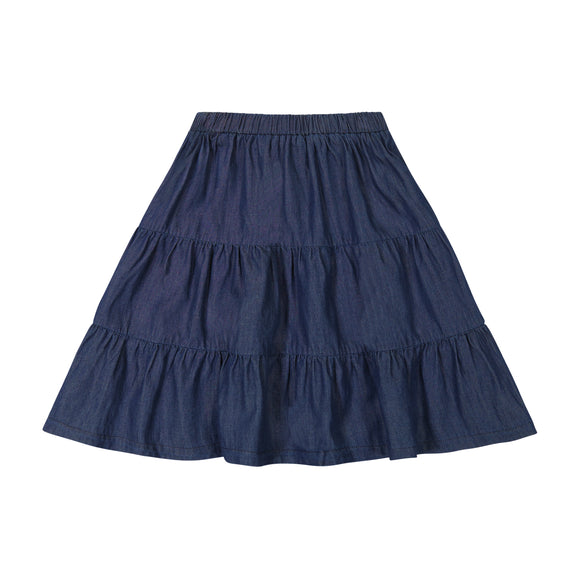 Buy Checked Tiered Denim Skirt Online at Best Prices in India - JioMart.