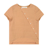 Boy's Curved Shirt - sand -  runs very very small size up 1-2 sizes