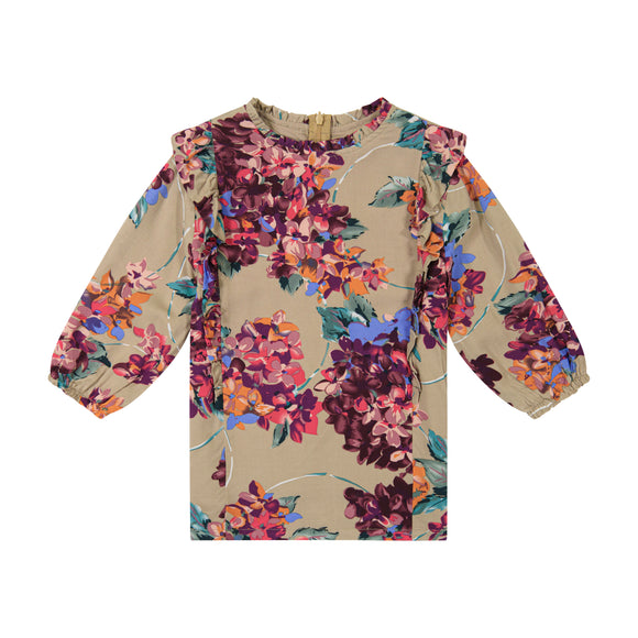 Ruffle Top - large floral
