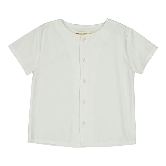 Teela Boys' REX Flap Solid White Shirt