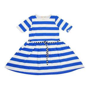 Teela Girls' Blue Stripe Dress