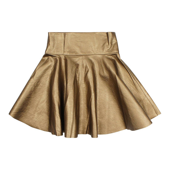 Teela Girls' Bronze Circle Metallic Skirt