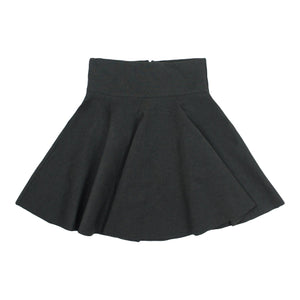Charcoal Circle Ponte Skirt