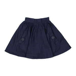 Teela Girls' Denim Button Skirt