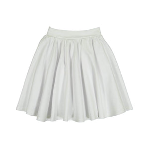 Teela Girls' GRACE White Ponte Circle Skirt