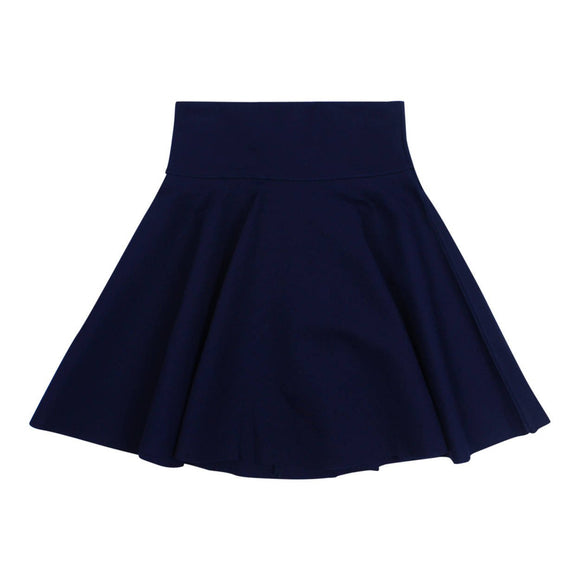 Teela Girls' Navy Circle Ponte Skirt
