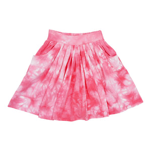Teela Girls' Pink Tie Dye Skirt