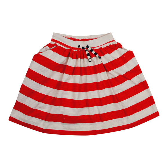 Teela Girls' Red Stripe Skirt