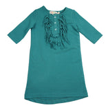 Teela Girls' Teal Fringe Dress