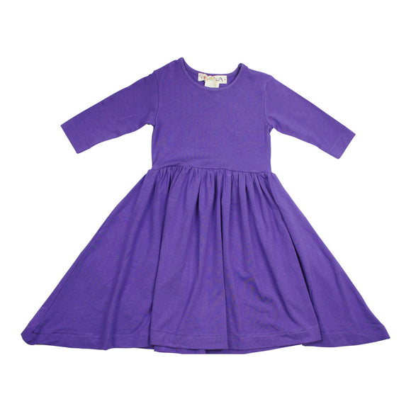 Teela Girls' Waist Purple Dress