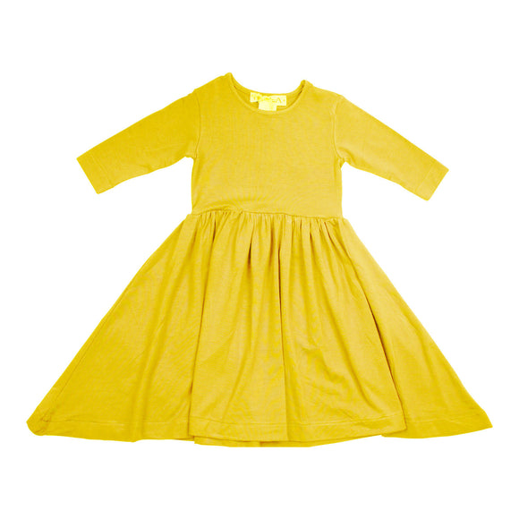 Teela Girls' Waist Yellow Dress