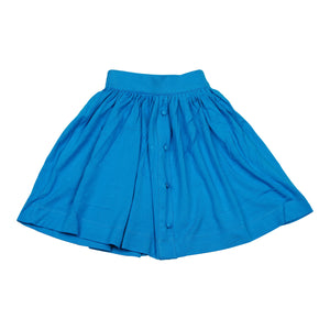 Teela Knit Button Turquoise Skirt - Young Timers Boutique
