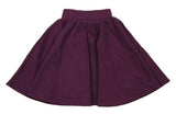 Teela Plum Ponte Circle Skirt - Young Timers Boutique
