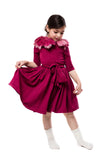 Teela Raspberry Fit and Flare Dress - Young Timers Boutique
 - 2