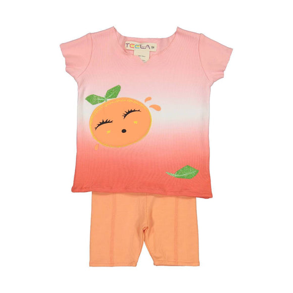 Teela Unisex-Baby Grapefruit Print Set