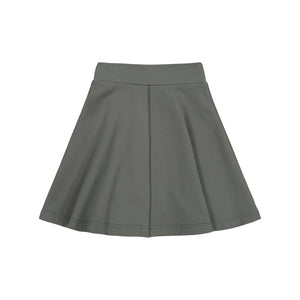 Basic Knit Circle Skirt - Charcoal